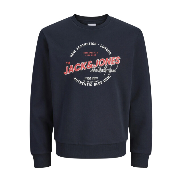 Jack & Jones Heren trui jjelogo sweatshirt logo print donker 12288925-Sky Captain large