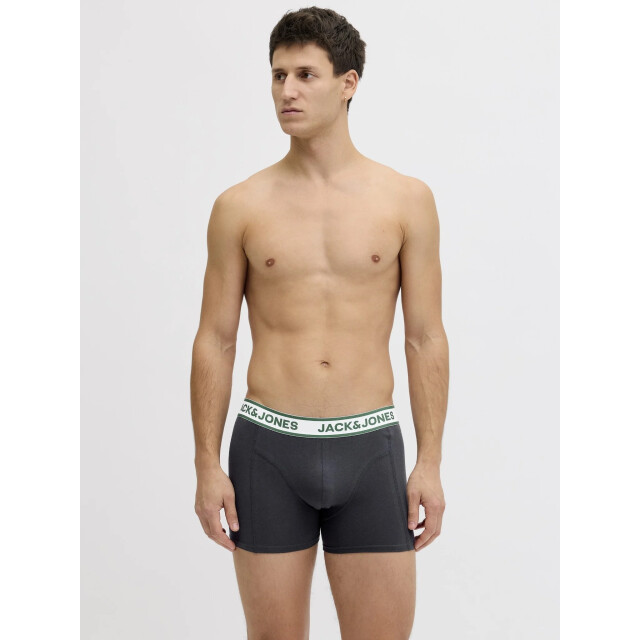 Jack & Jones Heren boxershorts trunks jacnolan 5-pack effen groen/donkerblauw 12294700-Rain Forest large