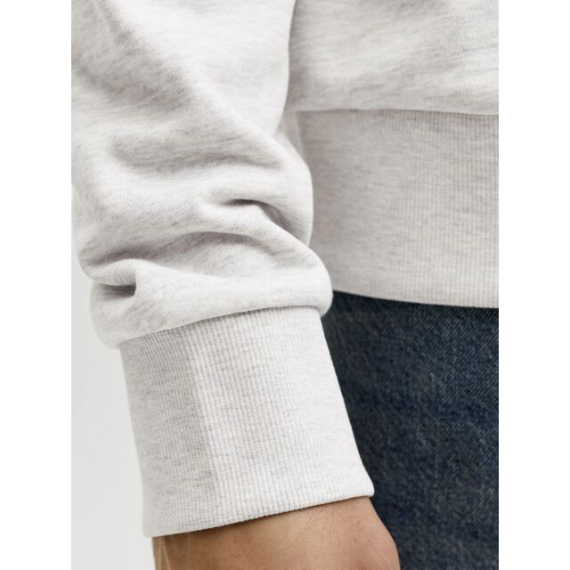 Jack & Jones Heren trui jjelogo sweatshirt logo print 12288925-White Melange large