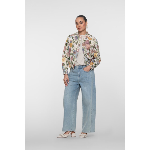 Geisha bomber jacket leaves 65090-26 720 sand/green/gold 06111.820.0159 large