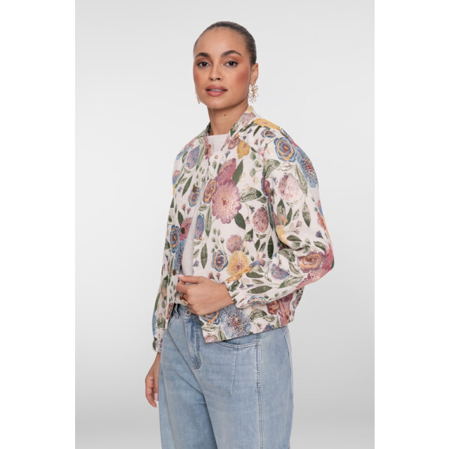 Geisha bomber jacket leaves 65090-26 720 sand/green/gold 06111.820.0159 large