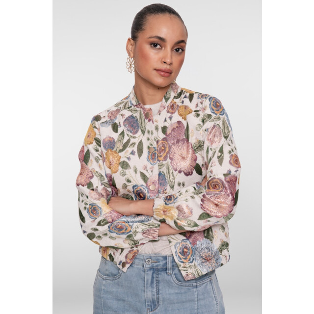 Geisha bomber jacket leaves 65090-26 720 sand/green/gold 06111.820.0159 large