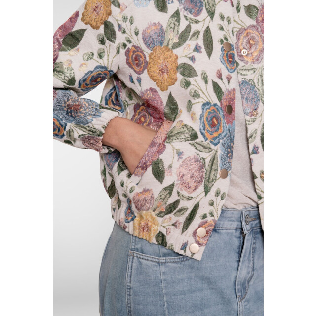 Geisha bomber jacket leaves 65090-26 720 sand/green/gold 06111.820.0159 large