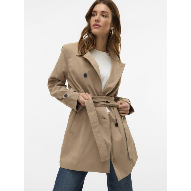 Vero Moda vmchelsea olivia trenchcoat noos 10329343 silver mink 06111.185.0044 large