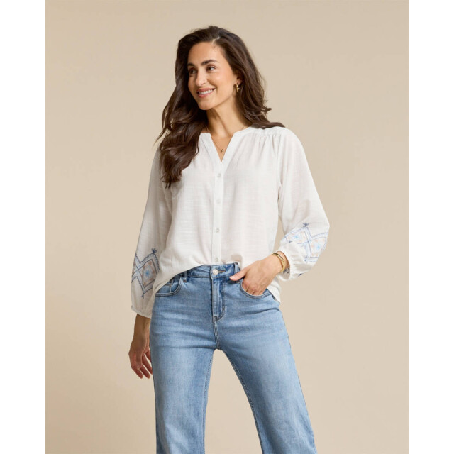 Red Button Blouse lange mouw srb4829 Red Button Blouse lange mouw SRB4829 large