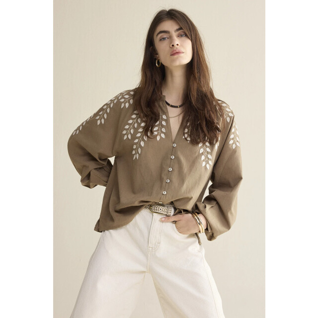 Summum 2s49-12439 blouse cotton branches 2s3449-12439 Blouse Cotton branches large