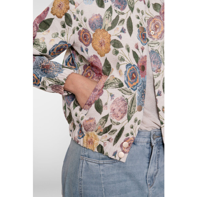 Geisha 65090-26 bomber jacket leaves 65090-26 Bomber jacket leaves large