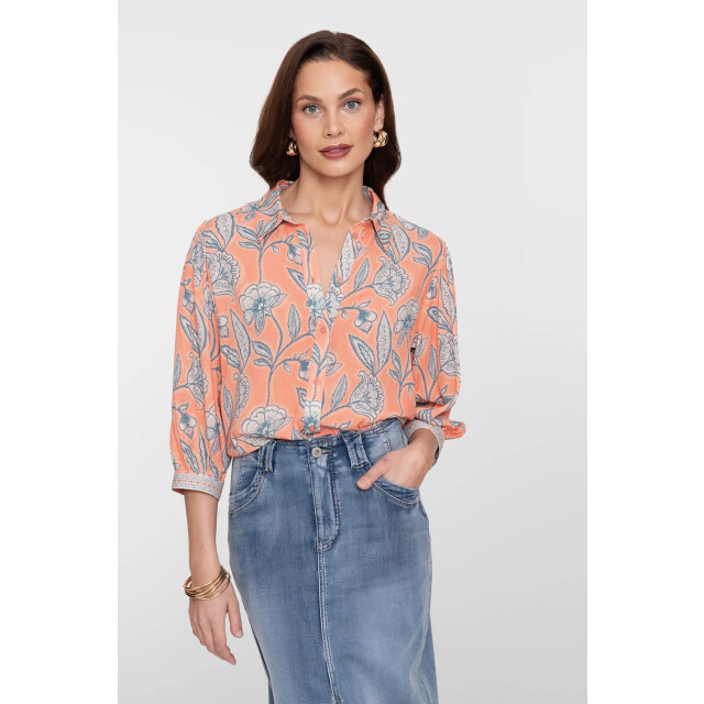 Geisha 63201-20 blouse orange 63201-20  blouse orange large