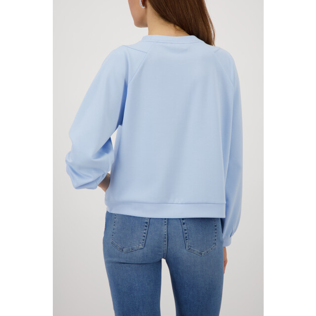Monari  sweatshirt with lettering 410188 7 light sky 06012.210.0004 large