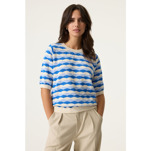 Garcia Jeans Trui ss ecru dessin 4219.08.0019 large