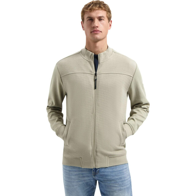 No Excess Sweater full zip relief mix-match taupe 31100115-044 large