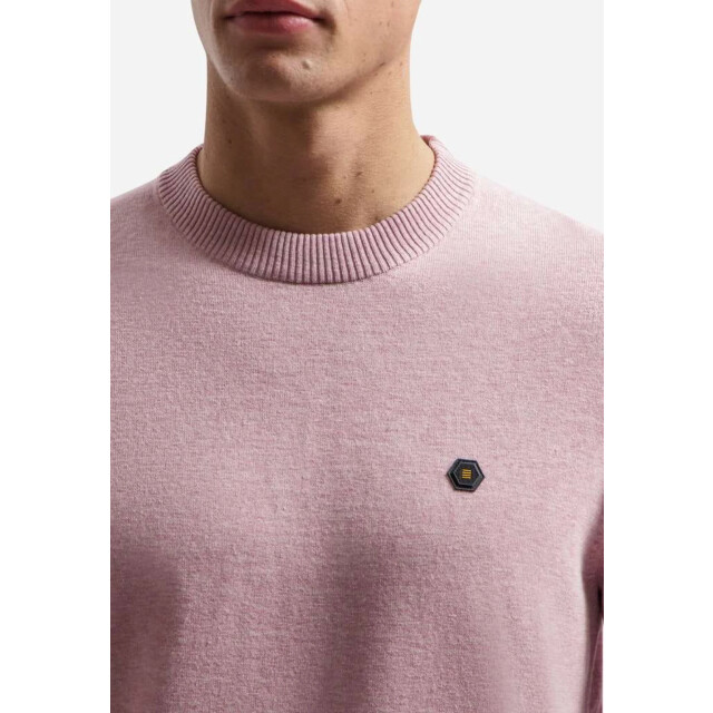 No Excess Pullover crew neck melange light mauve 31210190SN-346 large