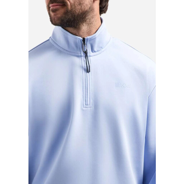 No Excess Sweater half zip interlock blue 31100103-030 large