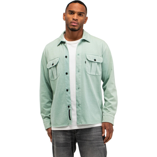 Butcher of Blue Phil jersey overshirt inari green M2613043-118 large