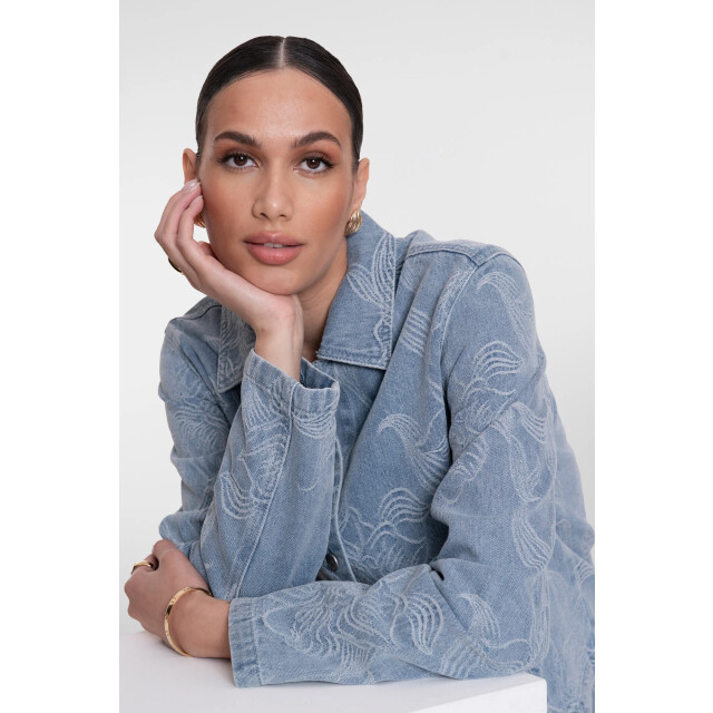 Geisha Jeansjacket bleached denim 65005-10-000830 large