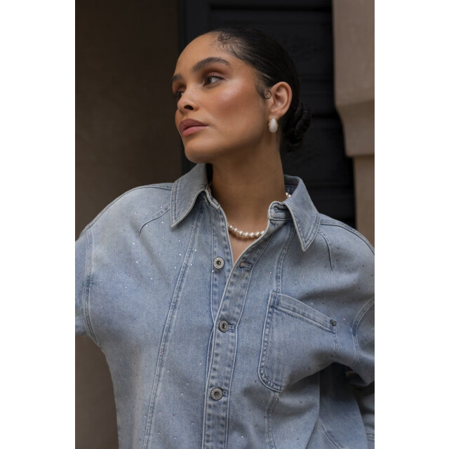 Geisha 65021-10 830 jeans overshirt stones bleached denim stones 65021-10 830 large