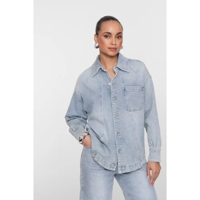 Geisha 65021-10 830 jeans overshirt stones bleached denim stones 65021-10 830 large