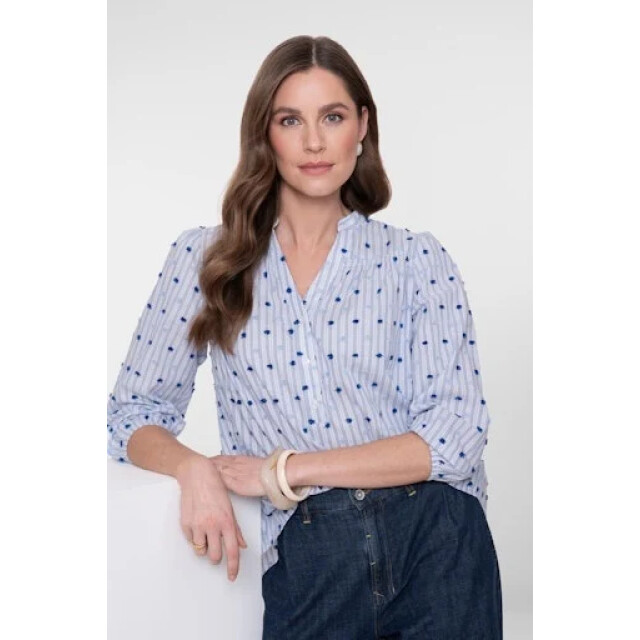 Geisha 63057-14 625 blouse stripes + dots blue 63057-14 625 large