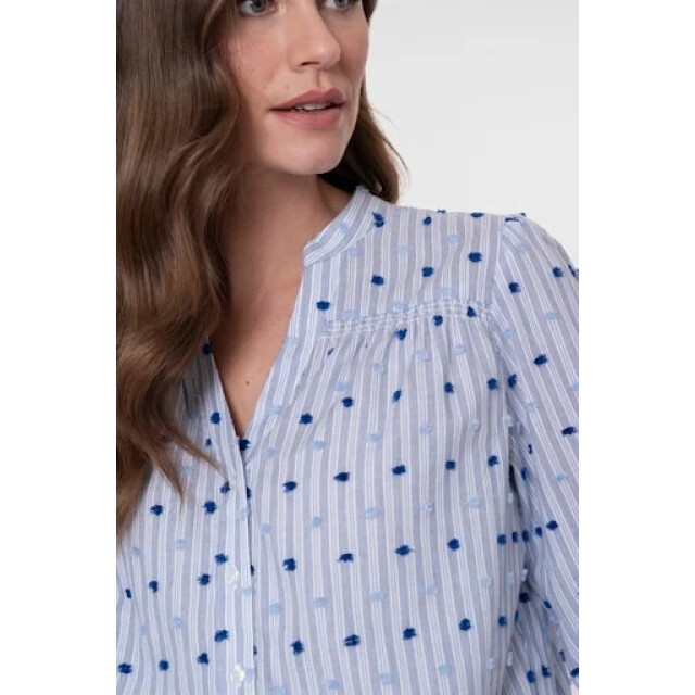 Geisha 63057-14 625 blouse stripes + dots blue 63057-14 625 large