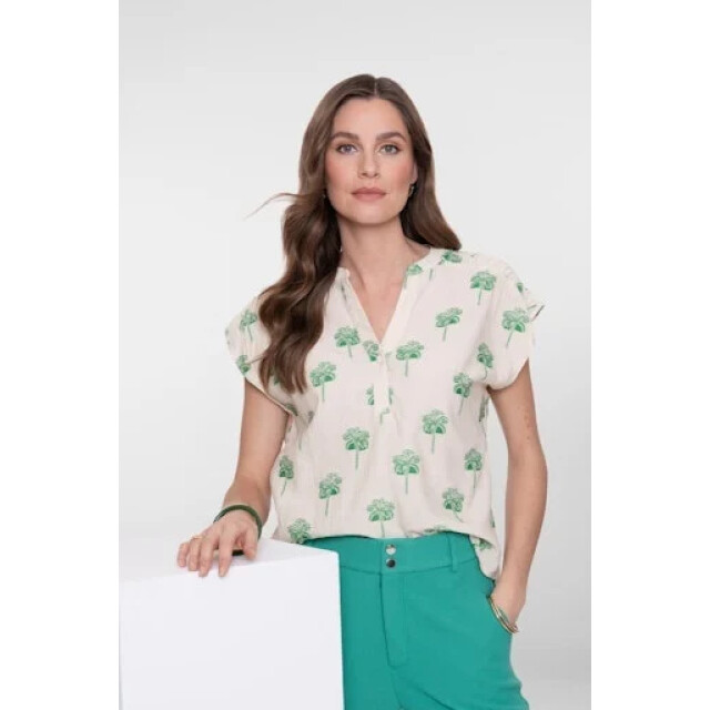 Geisha 63291-20 010 top off-white/green 63291-20 010 large