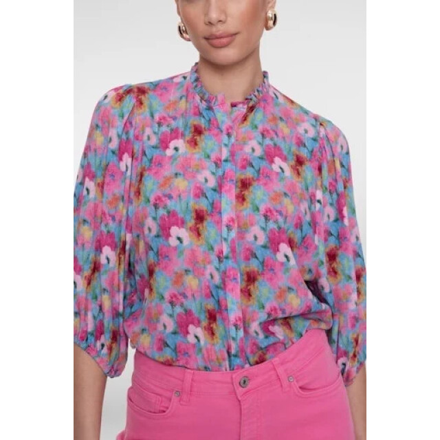 Geisha 63203-20 625 blouse bright blue/pink 63203-20 625 large