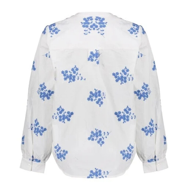 Geisha 63053-14 000 blouse embro flower white/blue 63053-14 000 large