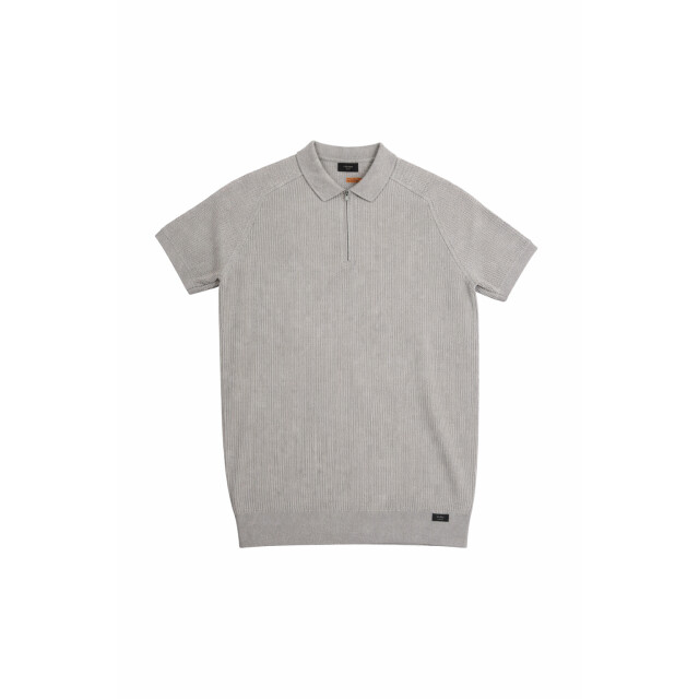 Genti Polo rib zip grey 161695205 large