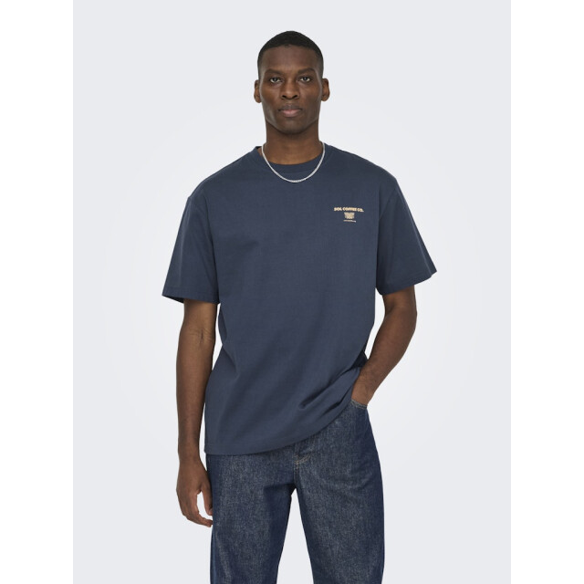 Only & Sons Onsfred life foodie rlx ss tee navy 5339.37.0043 large