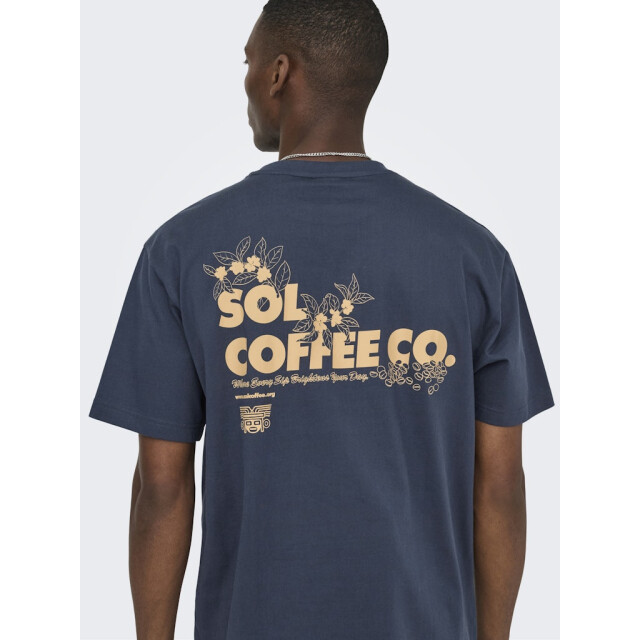 Only & Sons Onsfred life foodie rlx ss tee navy 5339.37.0043 large