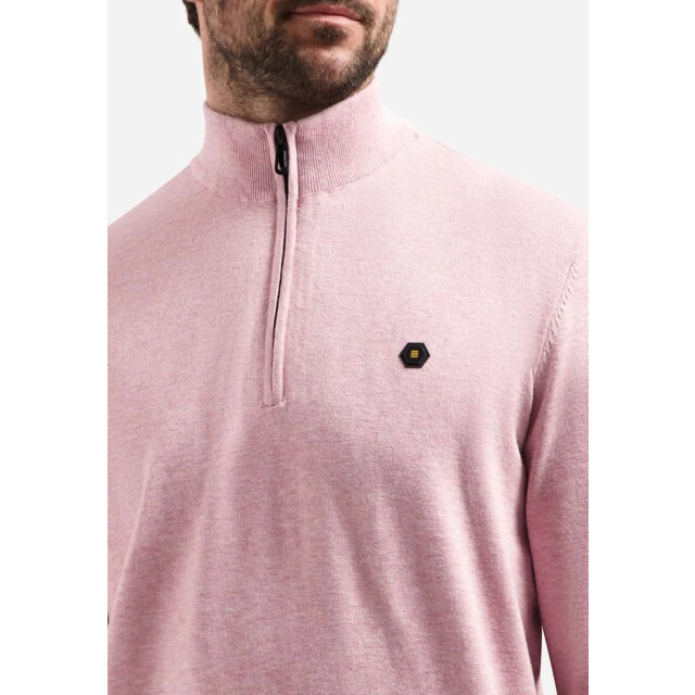 No Excess Pullover stand up collar half zip m light mauve 31210195SN-346 large