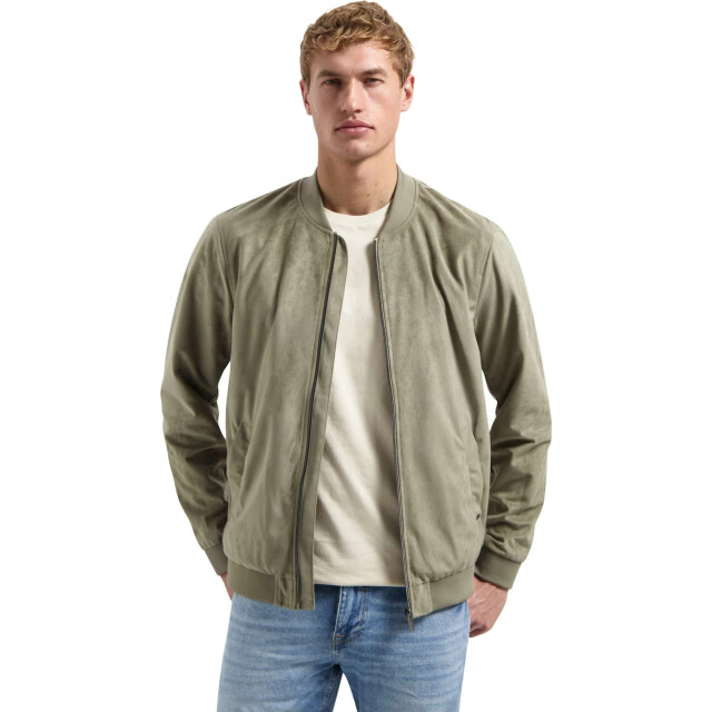 No Excess Jacket short fake suede light moss 31630213-197 large