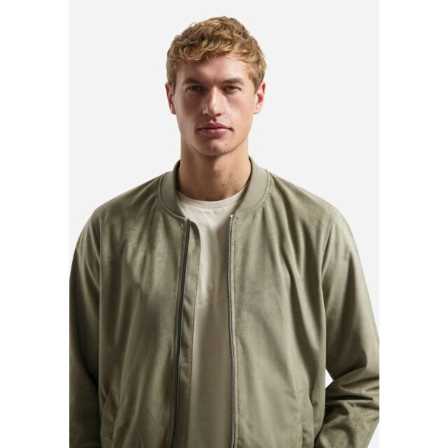 No Excess Jacket short fake suede light moss 31630213-197 large