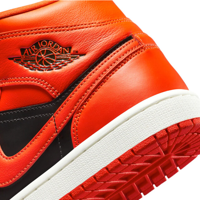 Nike unisex air jordan 1 mid se sneakers multicolour/oranje/rood/zwart maat DM3381-600 large