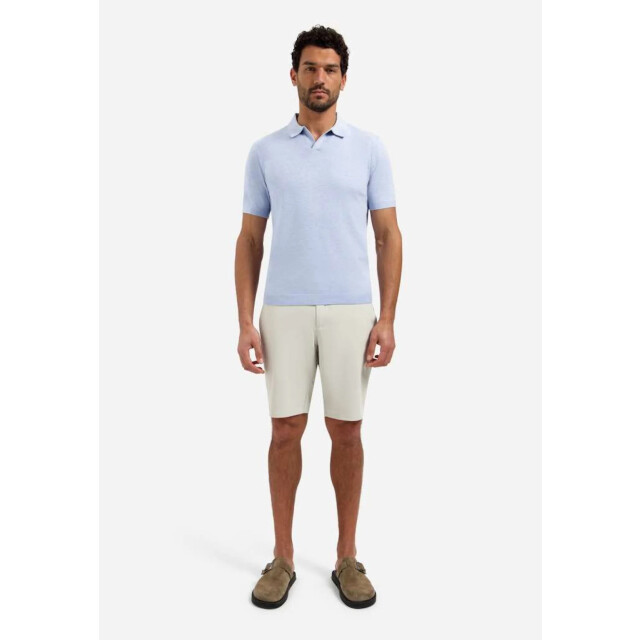 No Excess Pullover short sleeve v-polo melang blue 31220292SN-030 large