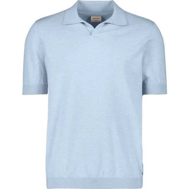 No Excess Pullover short sleeve v-polo melang blue 31220292SN-030 large