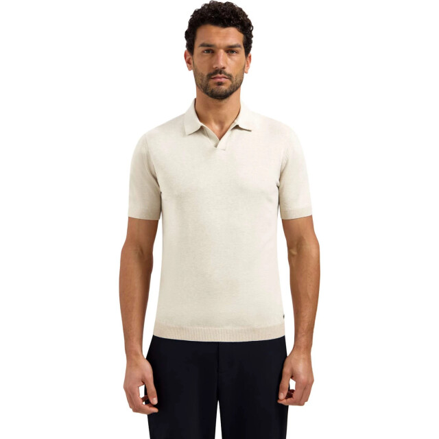 No Excess Pullover short sleeve v-polo melang desert 31220292SN-045 large