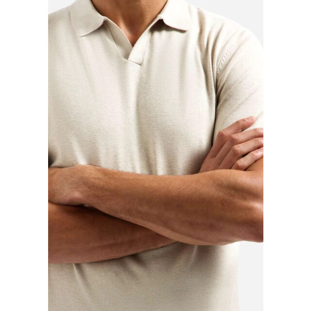 No Excess Pullover short sleeve v-polo melang desert 31220292SN-045 large