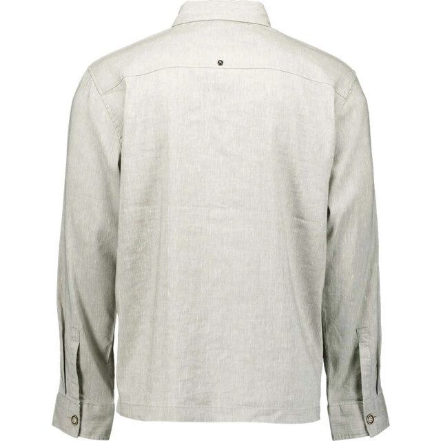 No Excess Overshirt full button 2-tone with l taupe 31510210-044 large