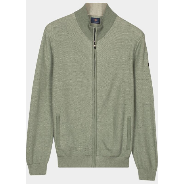 Baileys Vest heren cardigan zip 2-tone jacquard 612050/725 205941 large