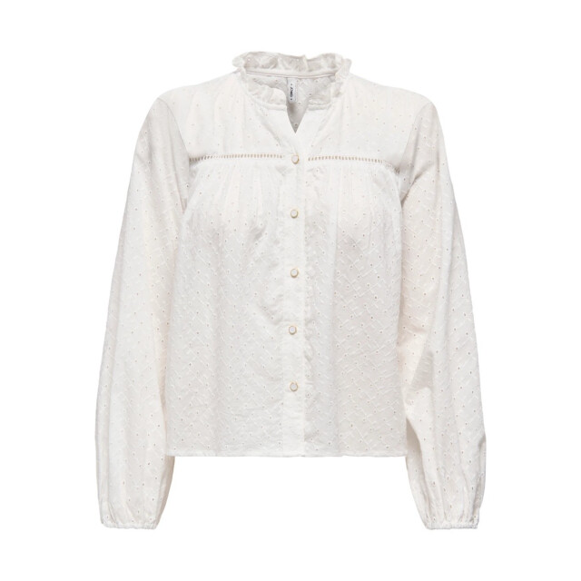 Only Onlnoelys ls embroided shirt wvn cs off-white 4309.02.0064 large
