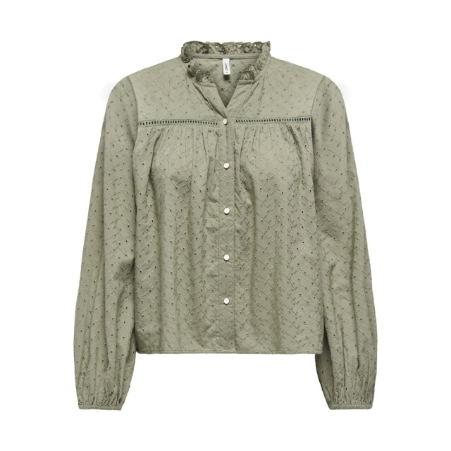 Only Onlnoelys ls embroided shirt wvn cs olijf 4309.22.0013 large