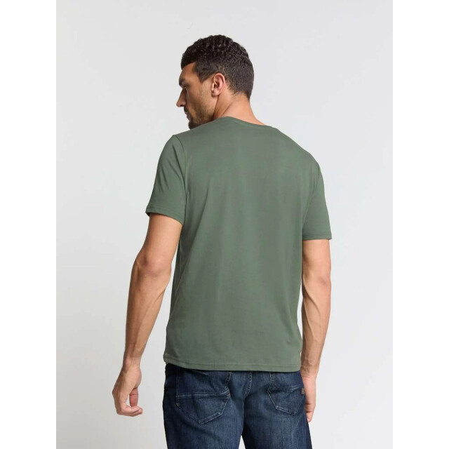No Excess T-shirt crewneck solid basic dark green 29340701SN-052 large