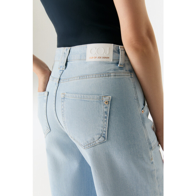 Cup of Joe Lulu wide leg jeans aqua blue COJ Lulu AquaBlue large
