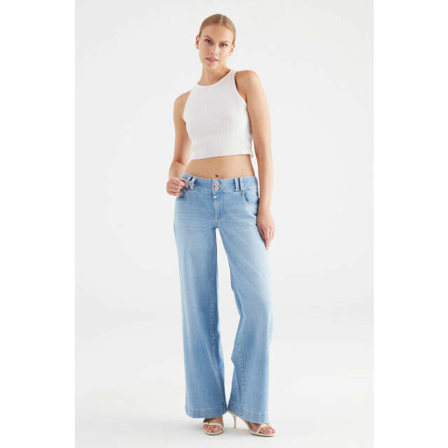 Cup of Joe Carlotta wide leg jeans light blue COJ Carlotta LightBlue large