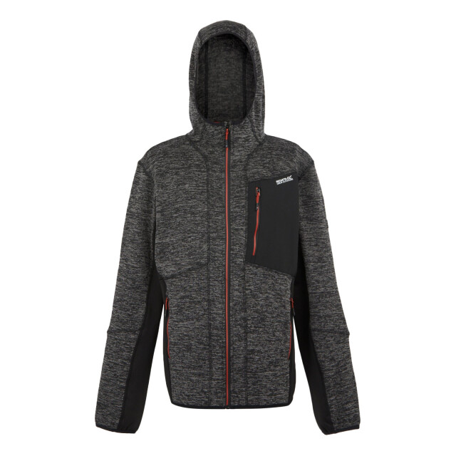 Regatta Heren alven full zip fleecejack UTRG11883_ashmarlblack large