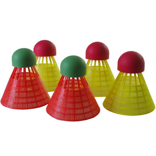 Dunlop Speedminton shuttlecock (set van 5) UTPP10333_redyellow large
