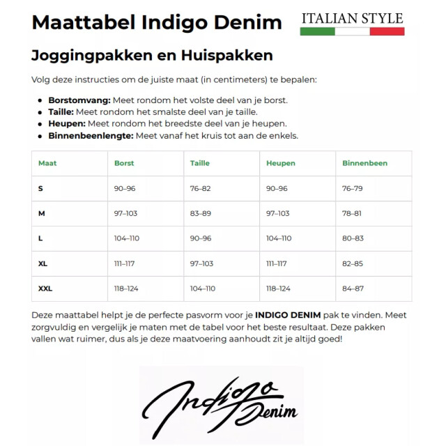 Indigo Denim Joggingpak heren jogging set luka ID-001 large
