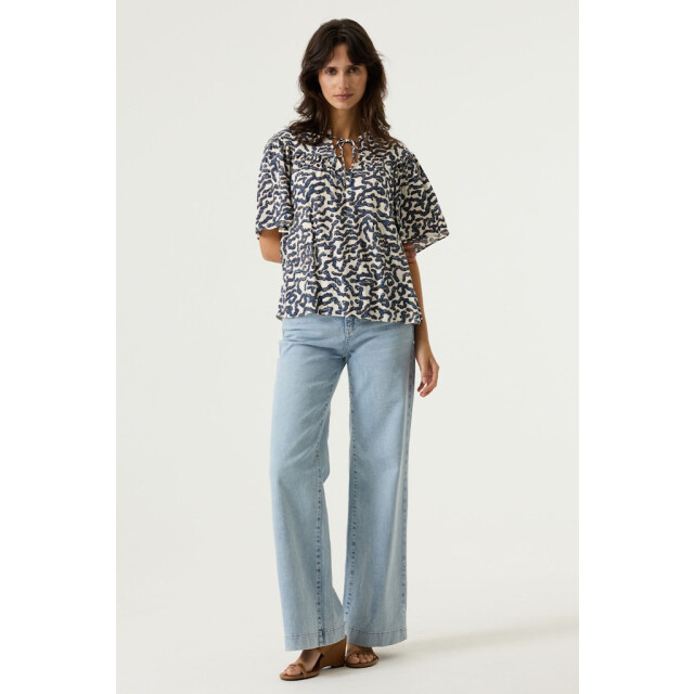 Garcia Jeans Top ss ecru dessin 4382.08.0001 large
