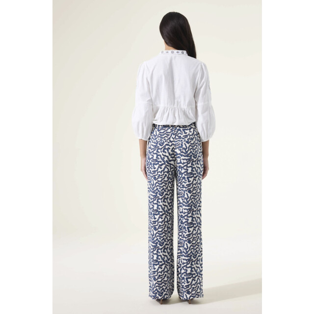 Garcia Jeans Lange broek aop ecru dessin 4109.08.0001 large