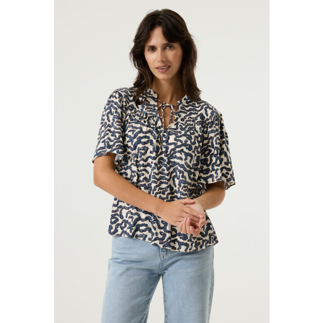 Garcia Jeans Top ss ecru dessin 4382.08.0001 large